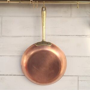 RARE Vintage 12" All Clad COP R CHEF Copper Stainless Steel Skillet Frying Pan